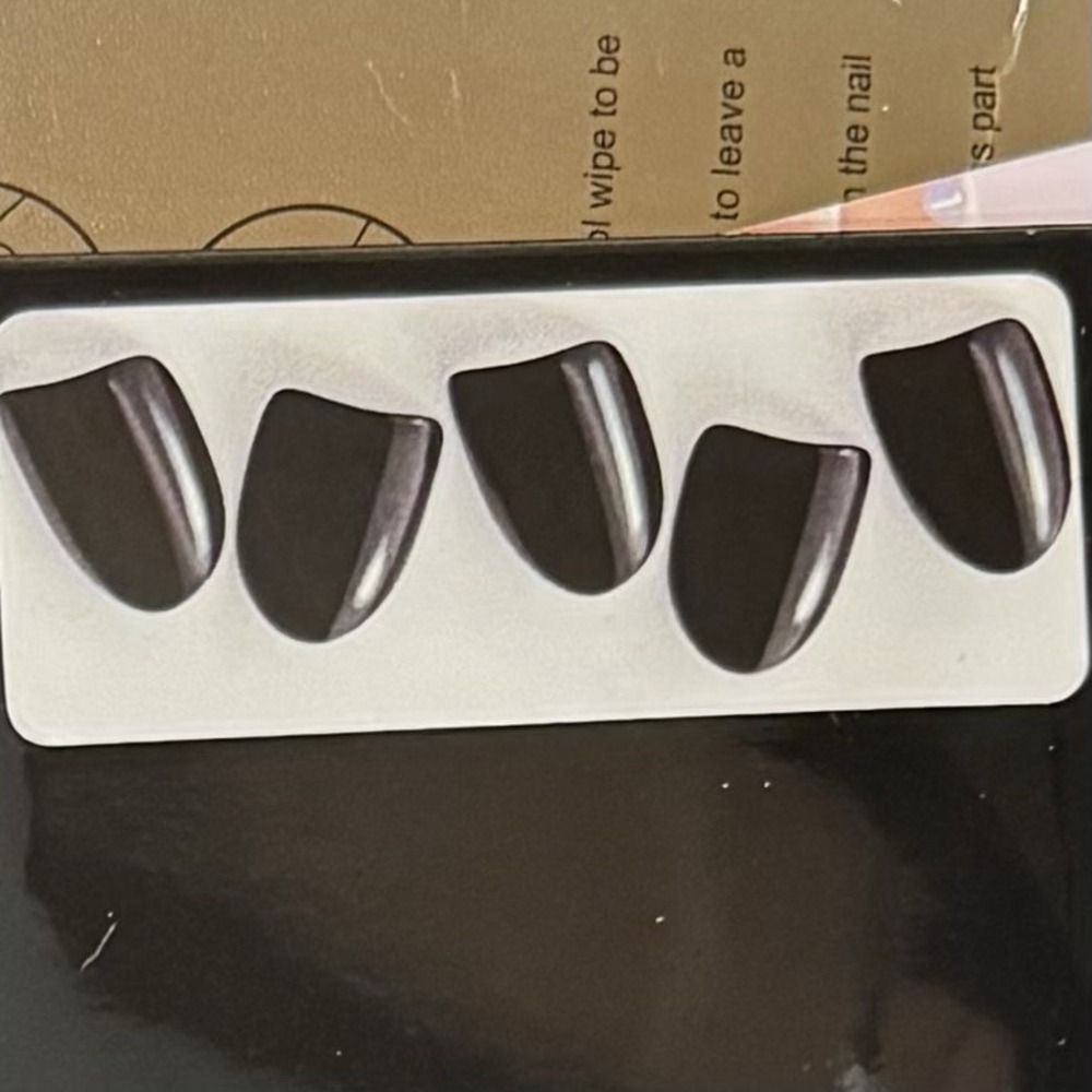 OAUEE Semi‎ Cured Gel Nail Strips | 20 Gel Nail Stickers | BLACK Nail Stickers